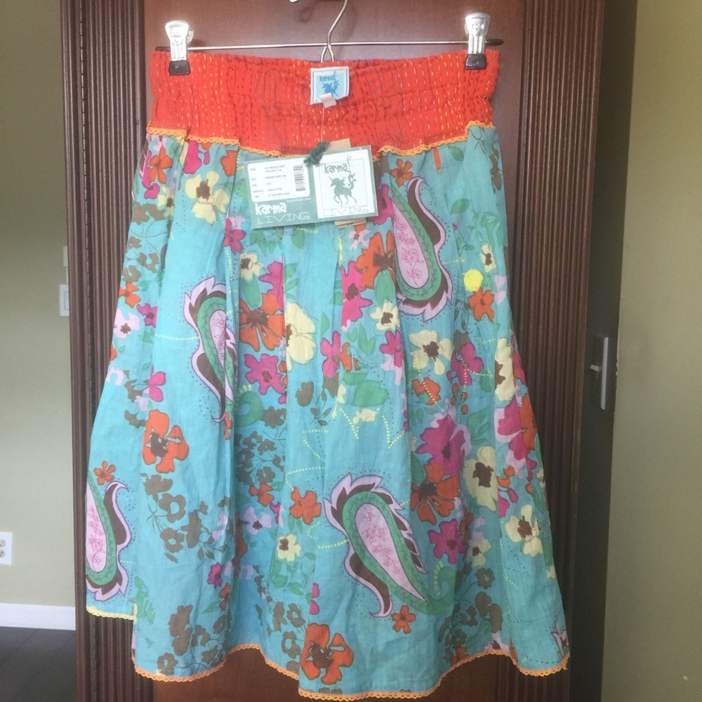 Karma living floral skirt
